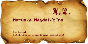 Maruska Magdaléna névjegykártya